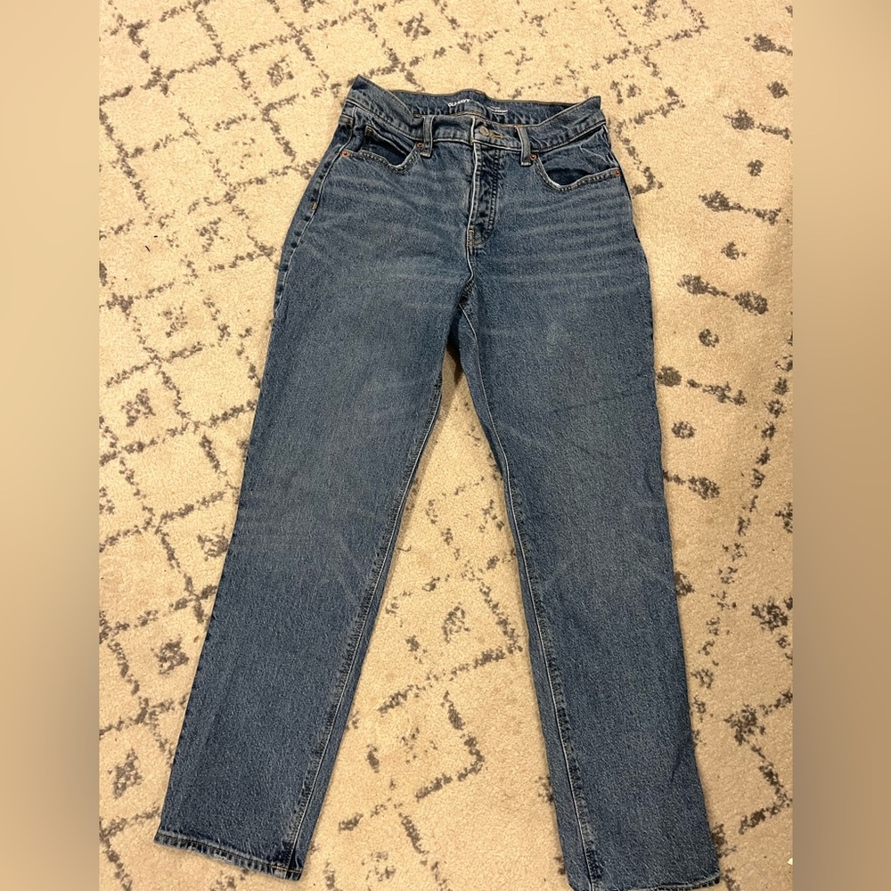 Old Navy high rise slouchy straight jeans